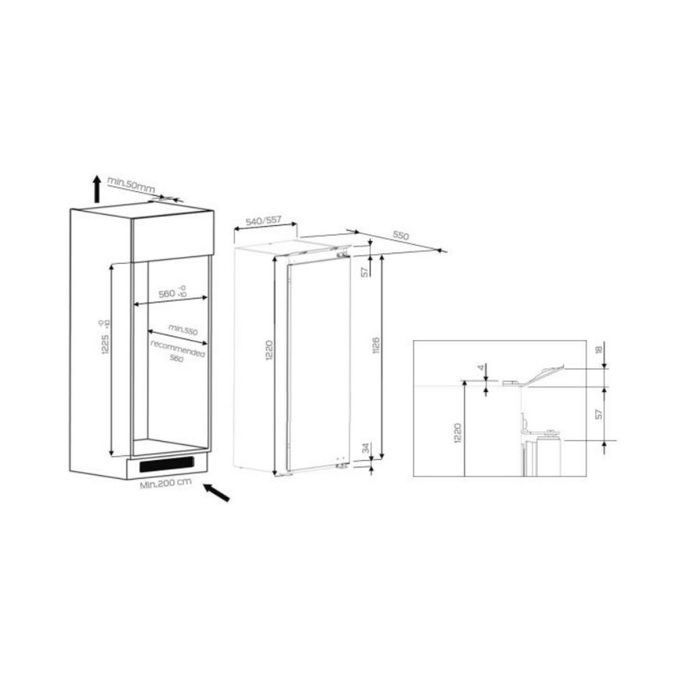 Réfrigérateur 1 porte WHIRLPOOL ARG8502