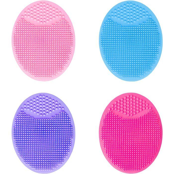 Lot de 4 Brosses Nettoyantes pour le Visage en Silicone Souple, anti-âge Épurateur Exfoliant pour Pores, Massage Doux