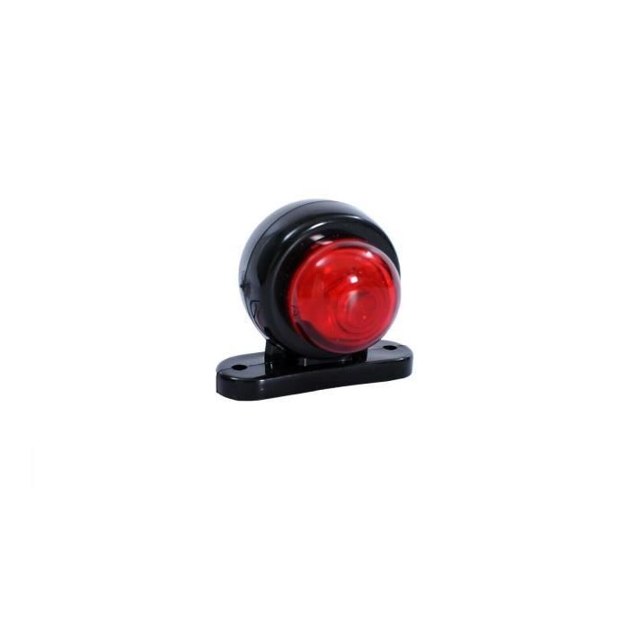 x 12V Red White Small LED Marker Lights for Truck, Caravan, and Trailer