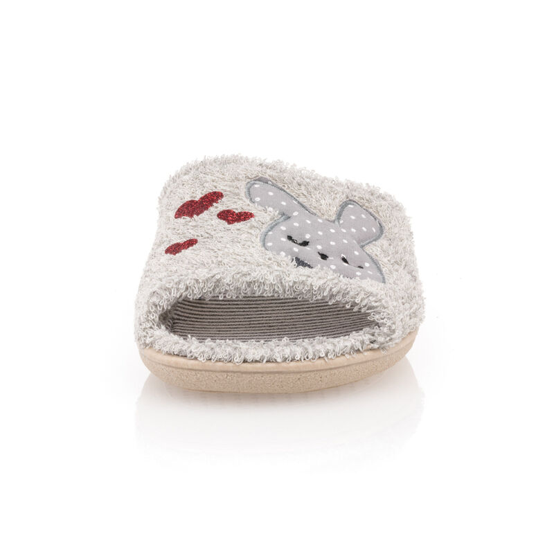 Pantuflas grises para mujer