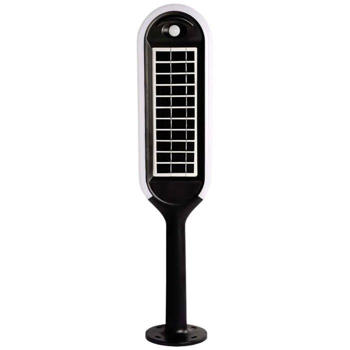 V-TAC 6666 VT-945 Solar Outdoor Floor Lamp with Motion Sensor, 5.00W LED, White, Black