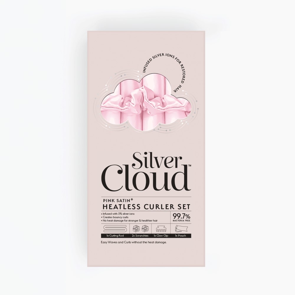 Silver Cloud Pink Heatless Curlers