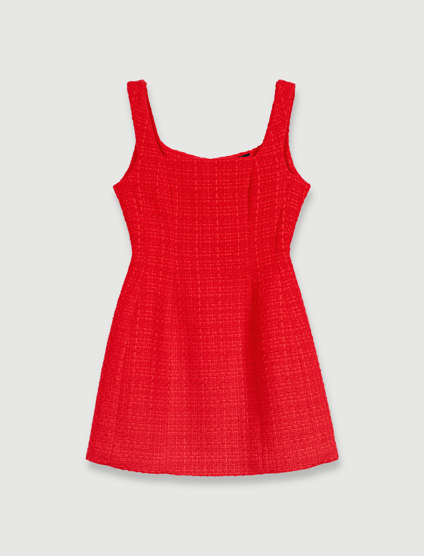 Korte tweedjurk - Rood