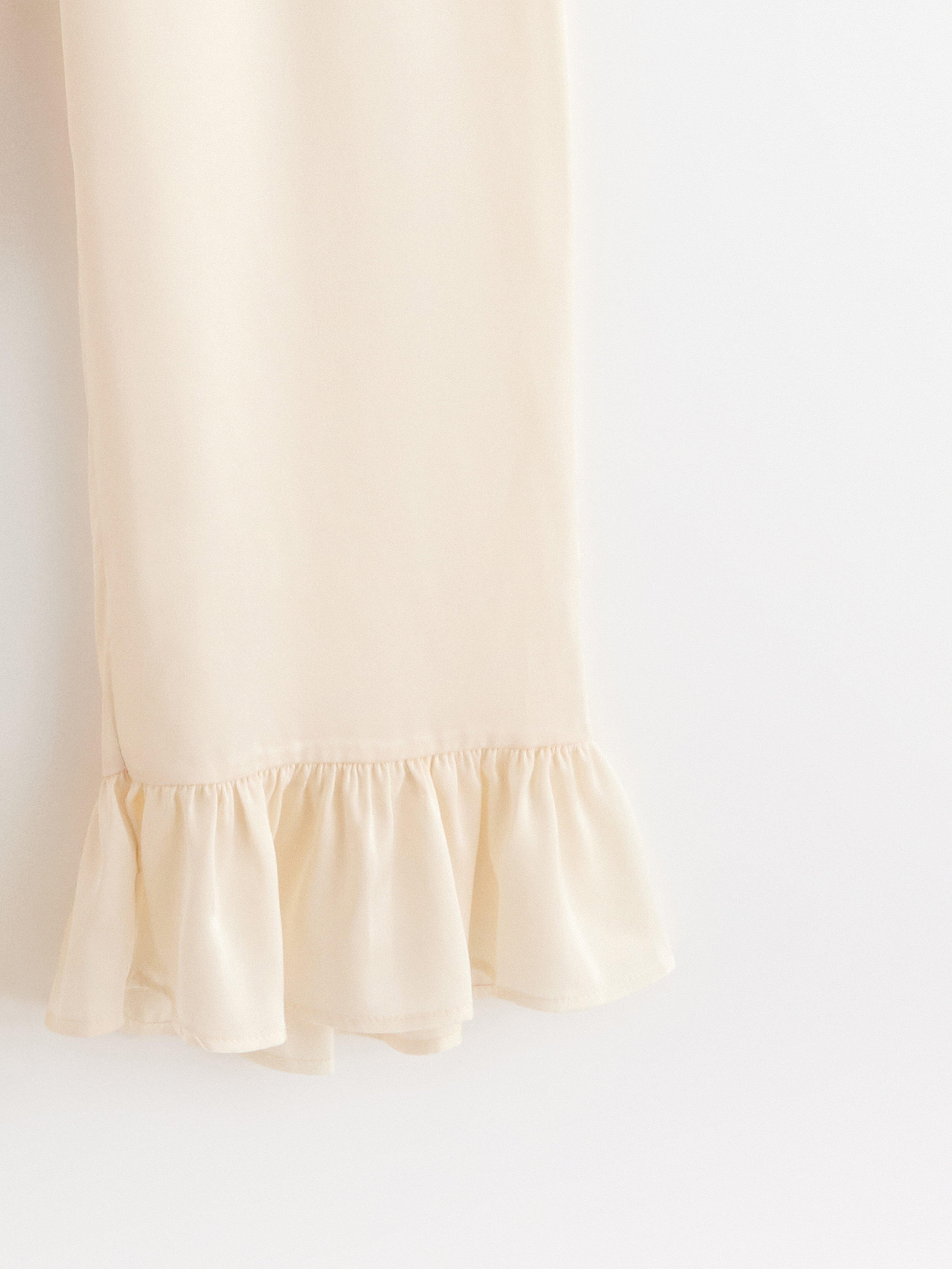 Pyjamasbyxor en satin blanc