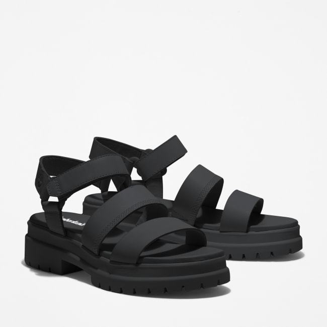Sandalo a 3 Fasce London Vibe da Donna in colore                nero