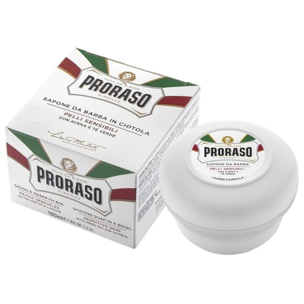 Săpun de ras Proraso într-un bol cu ceai verde și ovăz 150ml | Bărbați | Superdrug