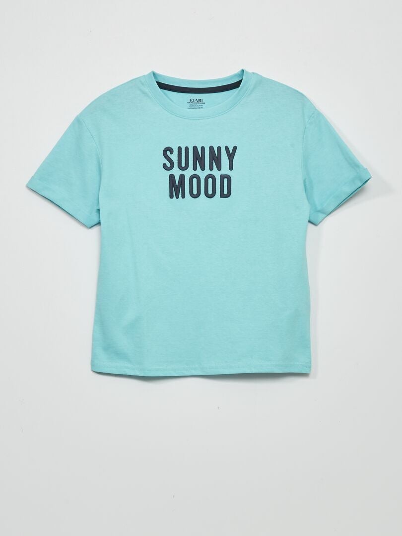 Camiseta com animação em relevo - AZUL