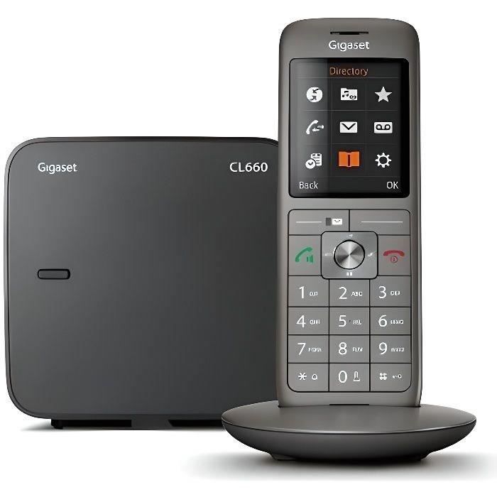 Teléfono con cable GIGASET CL 660 - Pantalla a color retroiluminada - Agenda para 400 contactos - Acabado premium