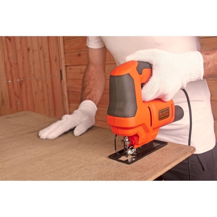 Scie sauteuse filaire - BLACK+DECKER - BES603-QS - 400W - course de 18mm - avec lame