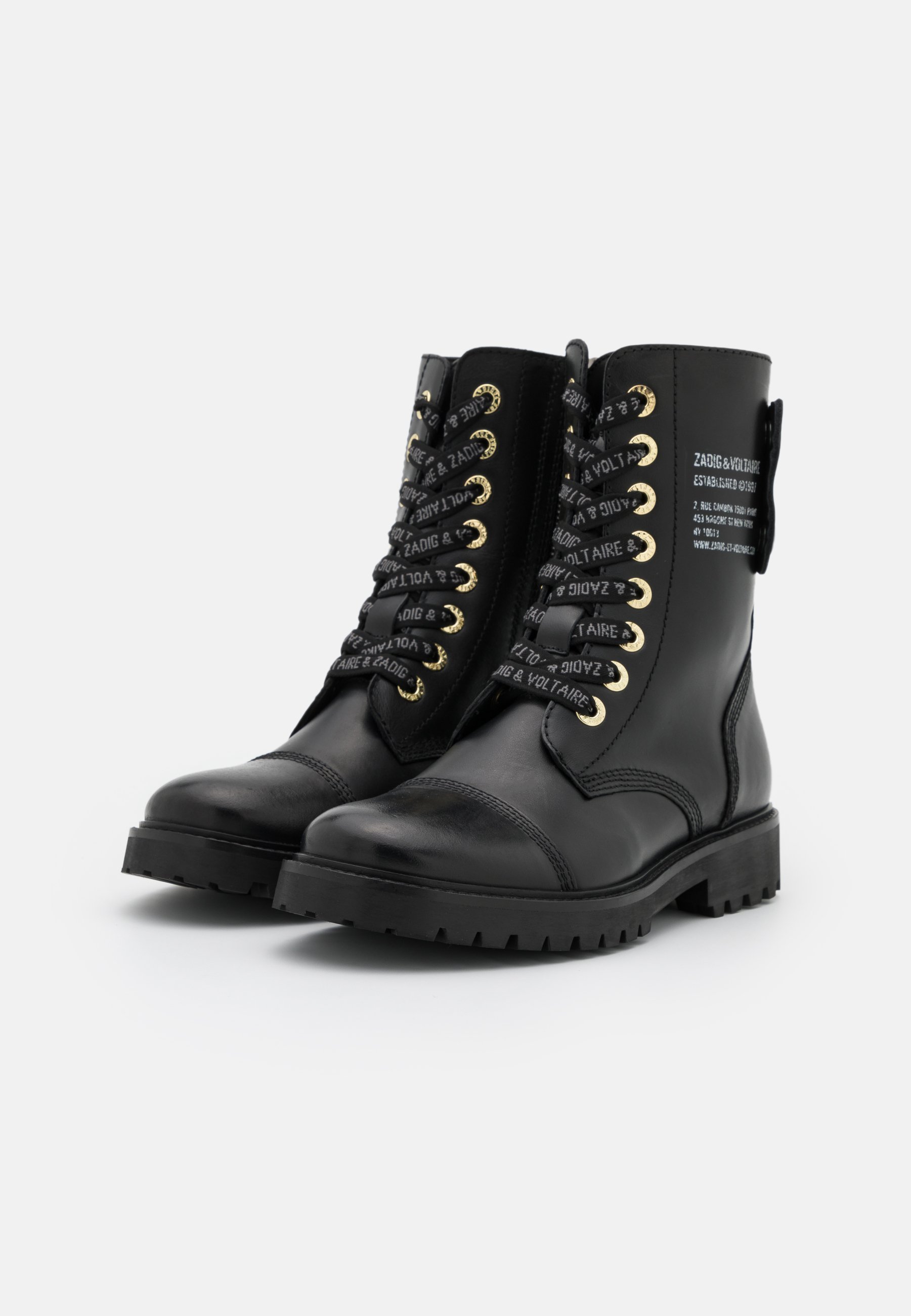 Zadig & Voltaire JOE SMOOTH - Stivaletti stringati - noir
