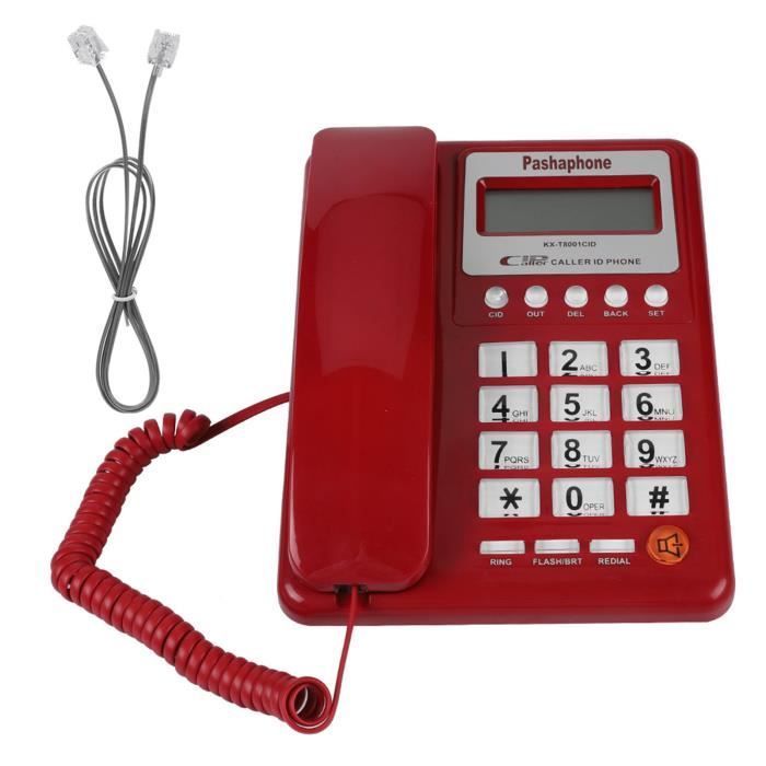Teléfono fijo para recepción de hotel, teléfono fijo de oficina, identificador de llamadas - YUN