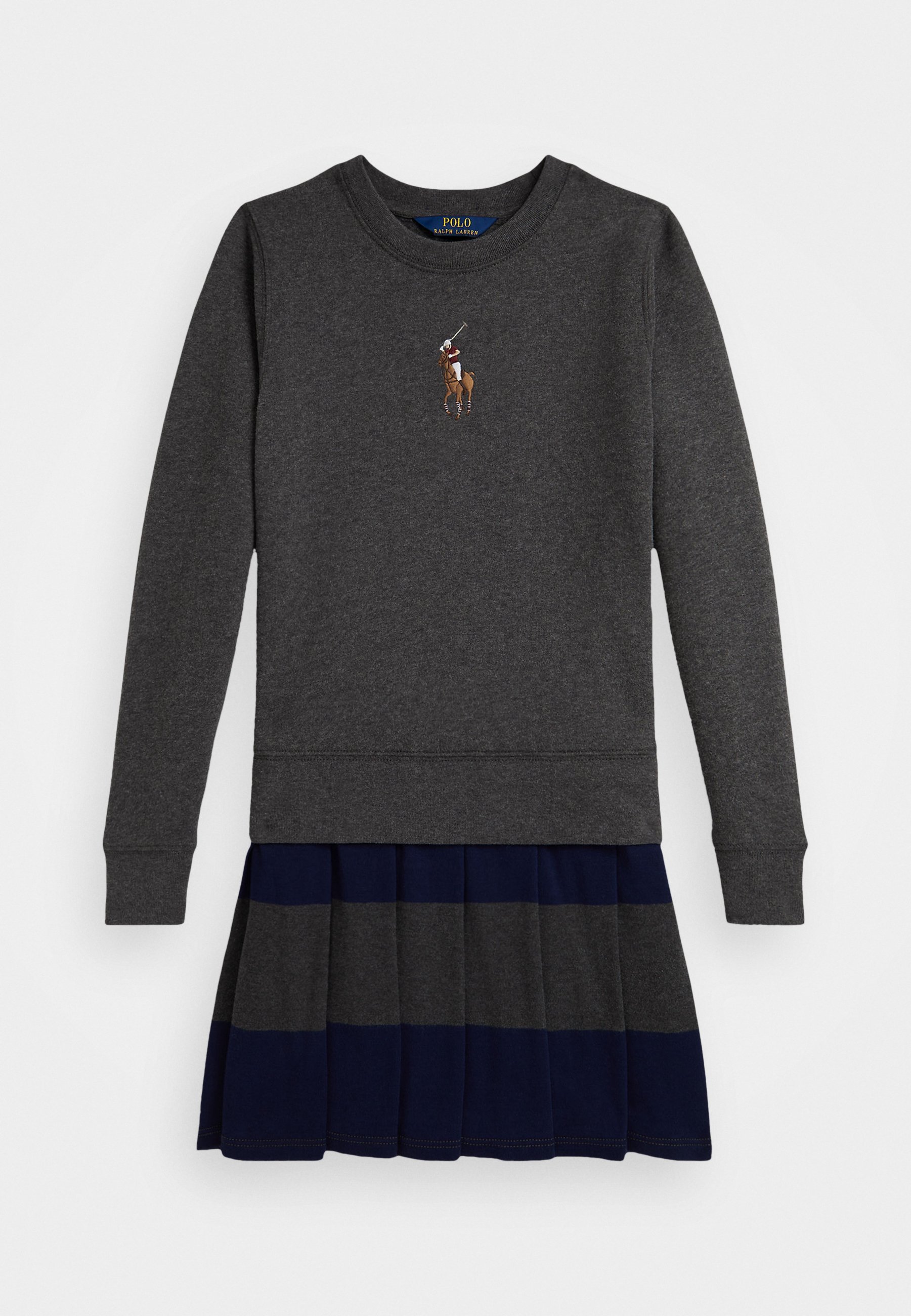 Vestido Polo Ralph Lauren BIG PONY FLEECE MOLETOM - Vestido para o dia a dia - Windsor Heather