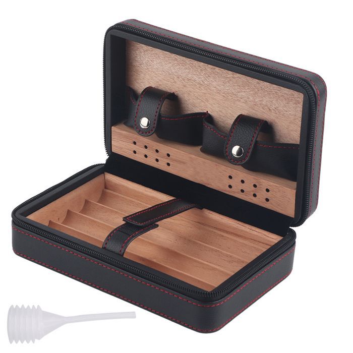 Boîte de rangement pour cigares de voyage portable en bois de cèdre (#01)