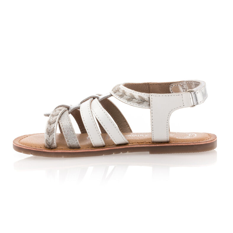 Hvite sandaler / sko med åpen tå for jenter