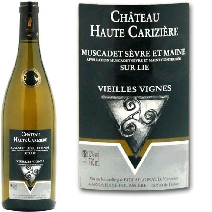 Château Haute Carizière Muscadet Sèvre et Maine - Vino blanco Loira 2021