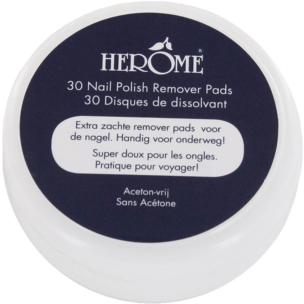 Herome Cosmetics blazinice za odstranjevanje laka za nohte za nego rok, 30 kosov