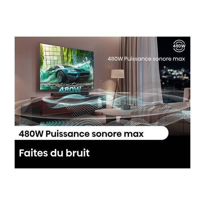 Soundbar - HISENSE - Subwoofer wireless - Bluetooth - 3.1 canali - Max 480 W