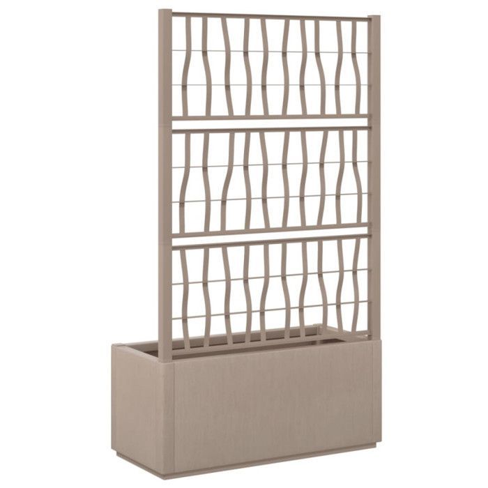 vidaXL Planter with Trellis, Raised Bed, Flower Box, Plant Pot, Flower Box for Garden, Patio, Terrace, Outdoor Use, 368781