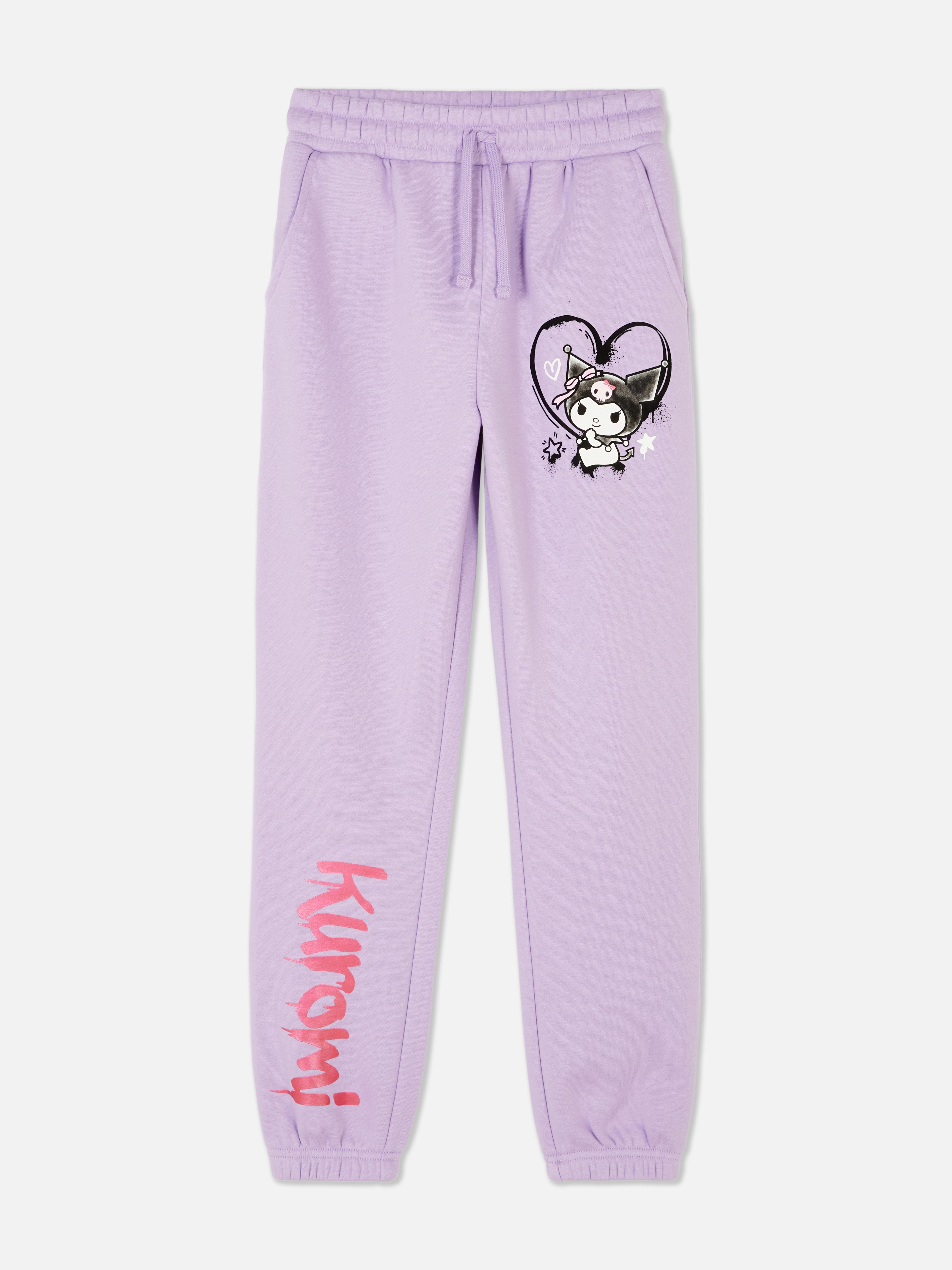 Hello Kitty Kuromi Jogginghose Eine Jogginghose mit Kordelzug, Seitentaschen, Bündchen am Knöchel und Kuromi-Prints