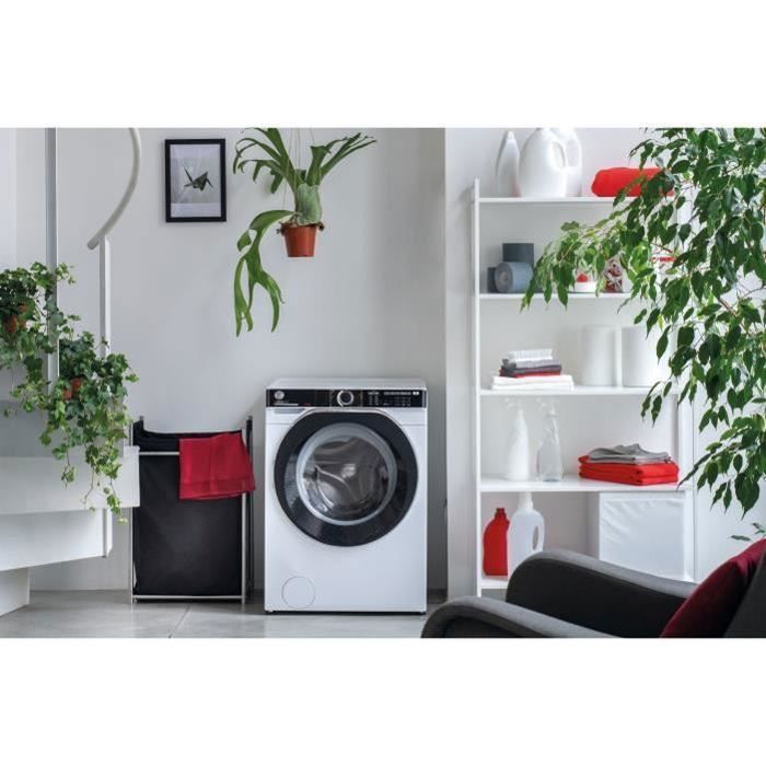 HOOVER HWP 610AMBC/1-S Voorlader wasmachine - 10 kg - Inductie - 1600 tpm - Energieklasse A - Met snoer - Stoom - Wit