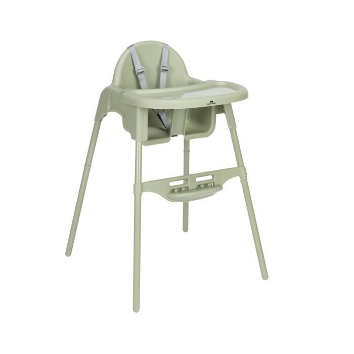 BEBECONFORT Meely 2-in-1 Baby High Chair, Converts into a Small Chair, From 6 Months to 3 Years (15kg), Mineral Green
