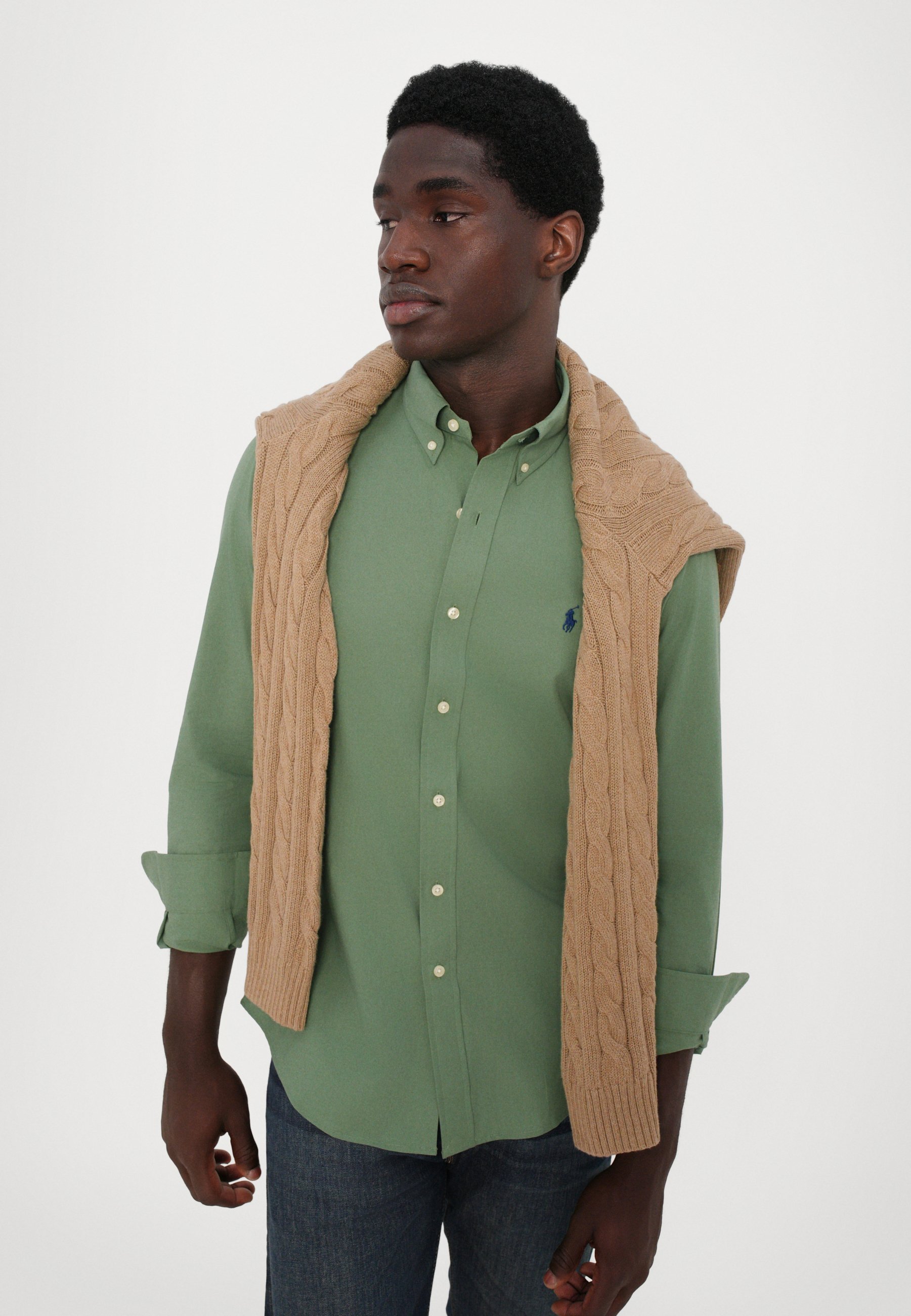 Polo Ralph Lauren Slim Fit Stretch-Popeline-Hemd – Hemd – Farbe: Ceylon
