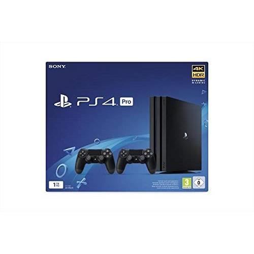 Consola Sony Playstation PS4 Pro Jet Black, 1 TB + 2 mandos DUALSHOCK