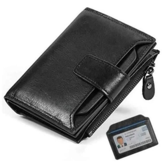 Portefeuille Homme Cuir PU JINDING Blocage RFID 18 Porte Carte Crédit 2 Compartiment à Billets