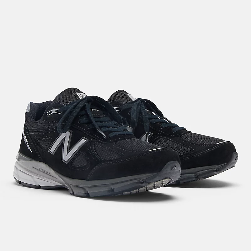 Unisex Vyrobeno v USA 990v4 - Černá se stříbrnou