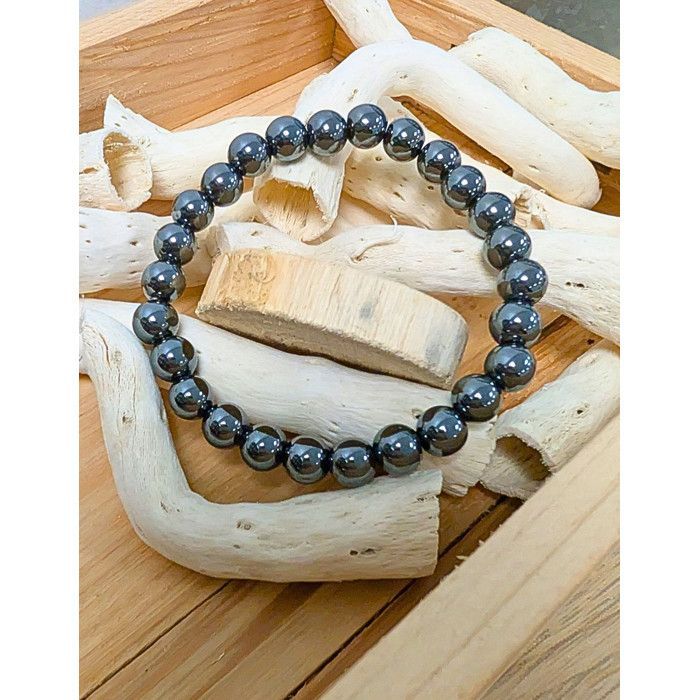 Pulsera de hematita | Cuentas de 8 mm