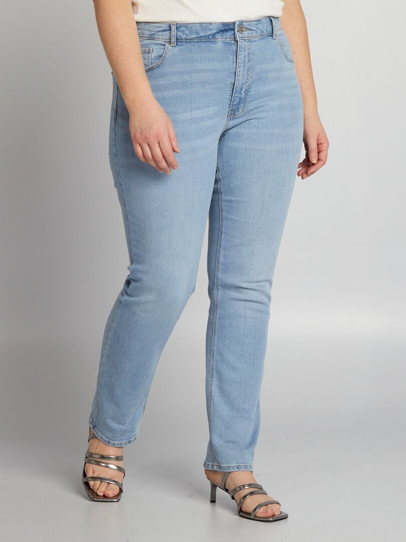 Pantalones vaqueros de corte regular con 5 bolsillos, talla L30 - AZUL