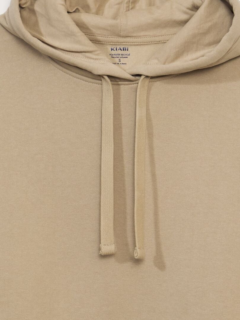 Fleece hoodie - BEIGE