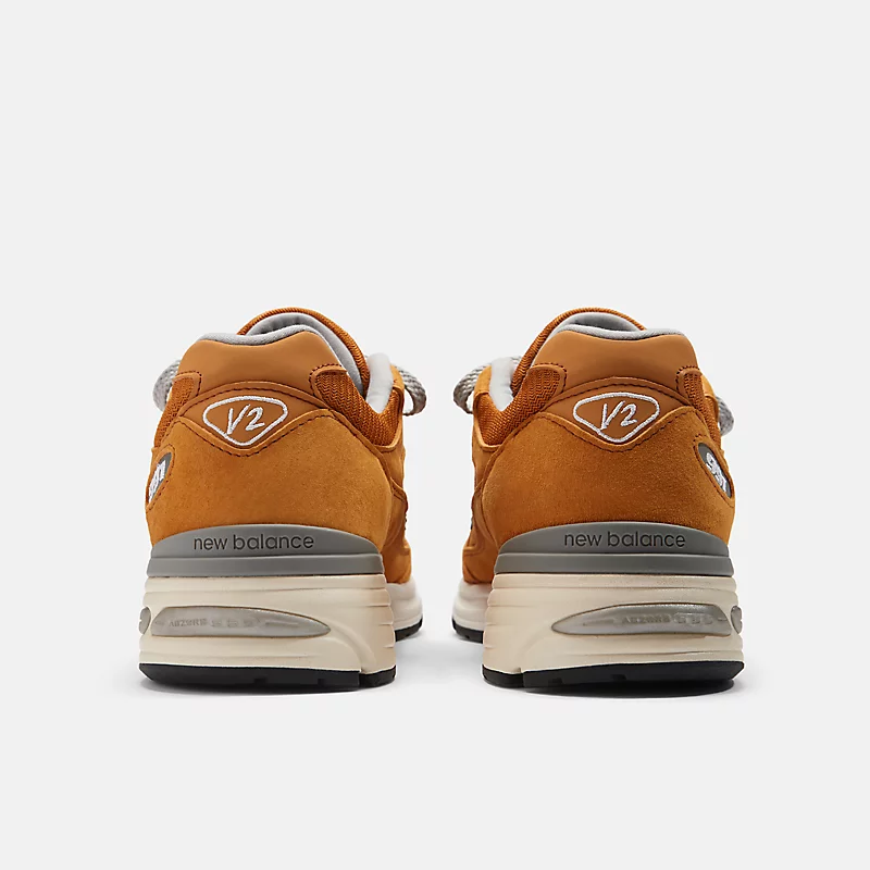 Unisex, gemaakt in het VK, 991v2 Brights Revival - Geel met zilver en legering