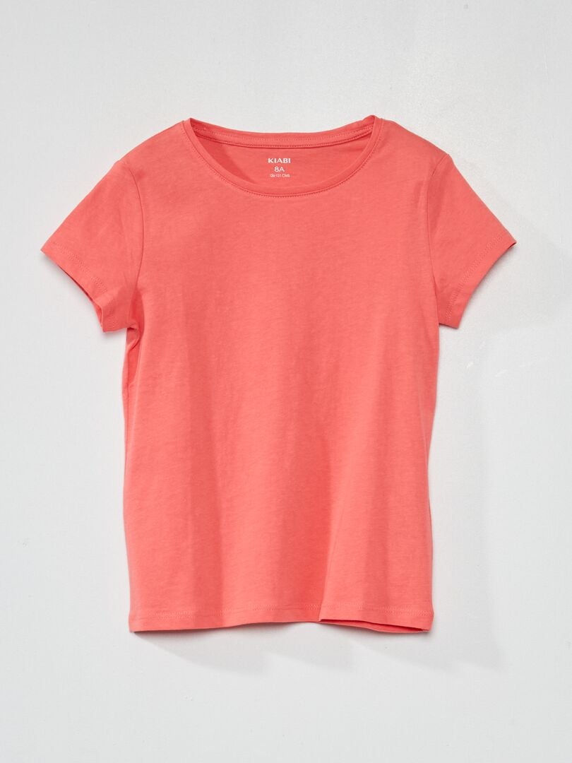 Camiseta de punto de color liso - rosa