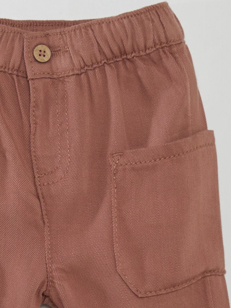 Lichtgewicht broek met meerdere zakken - BRUIN