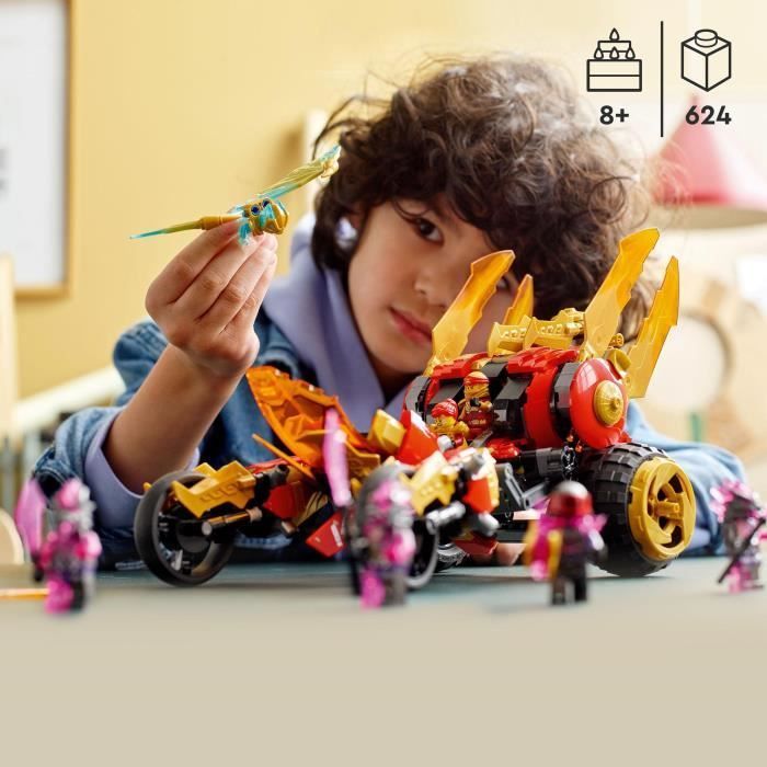LEGO® NINJAGO 71773 Le Tout-Terrain Dragon d’Or de Kai, Jouet de Voiture pour Enfants