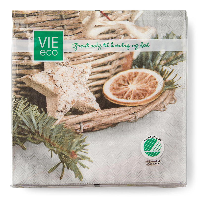 Serviettes Vie Eco, paquet de 20, 33 x 33 cm, Avent