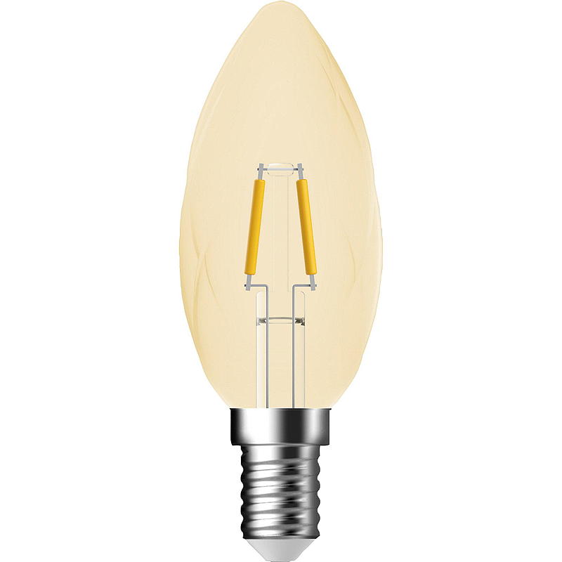 Lampadina LED a risparmio energetico 100 lm cristallo oro mignon E14 C35
