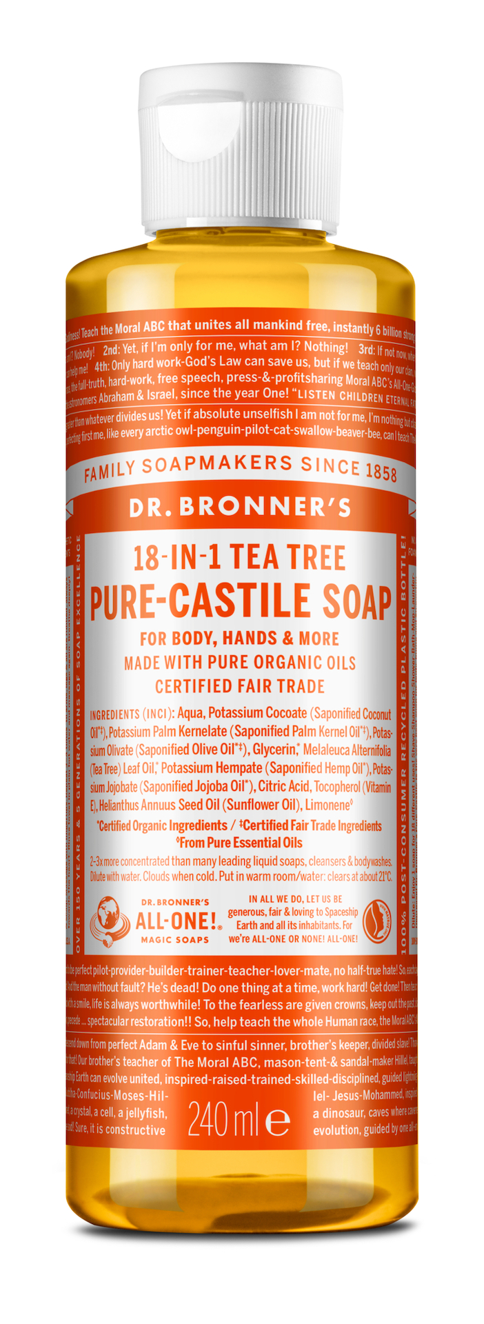 Săpun lichid cu arbore de ceai 236 ml - Dr. Bronner's