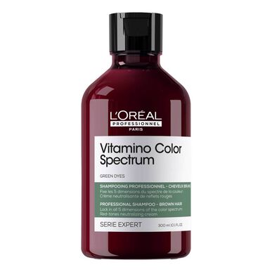 L'Oréal Professionnel Vitamino Color Spectrum Green -shampoo, tummanruskea hiusväri, 300 ml