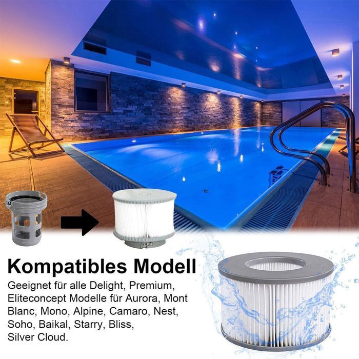 piezas de repuesto MSPA, accesorios para jacuzzi MSPA Spa, filtro de agua de repuesto, para un jacuzzi QIEDOVIEY