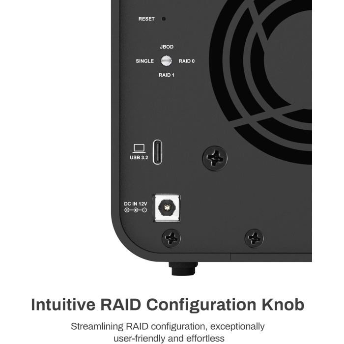 TERRAMASTER D5 Box ibrido a 5 alloggiamenti per HDD/NVMe, USB 3.2 Gen2 10Gbps, RAID 0/1/JBOD + modalità esclusive (senza disco)