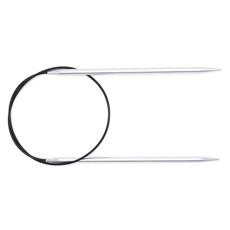 Rundstricknadel 60 cm 5,0 mm Aluminium silber
