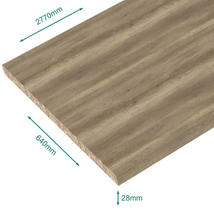 Authentic CPL laminate worktop 2770 x 640 x 28 mm - PEFC 75% - Essential FORESTEA range. Dimensions: 2770 mm x 640 mm x