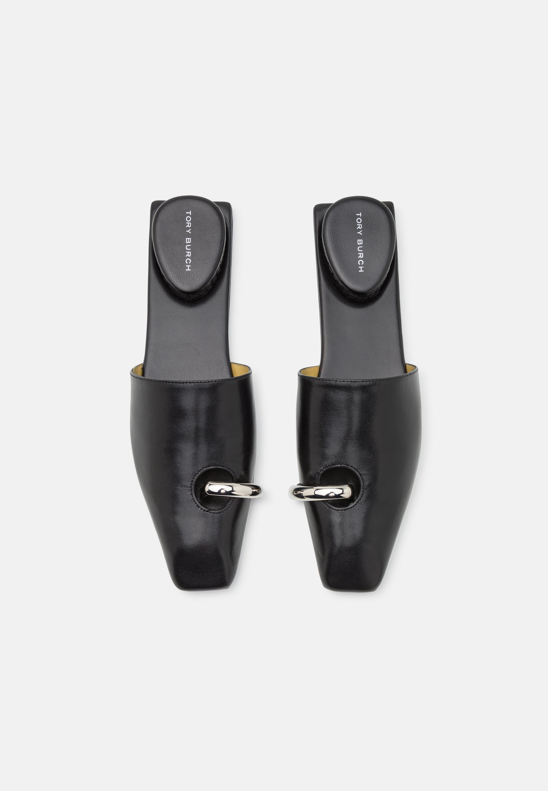 Tory Burch PIERCED MULE - Muiltjes - perfect zwart/zilver