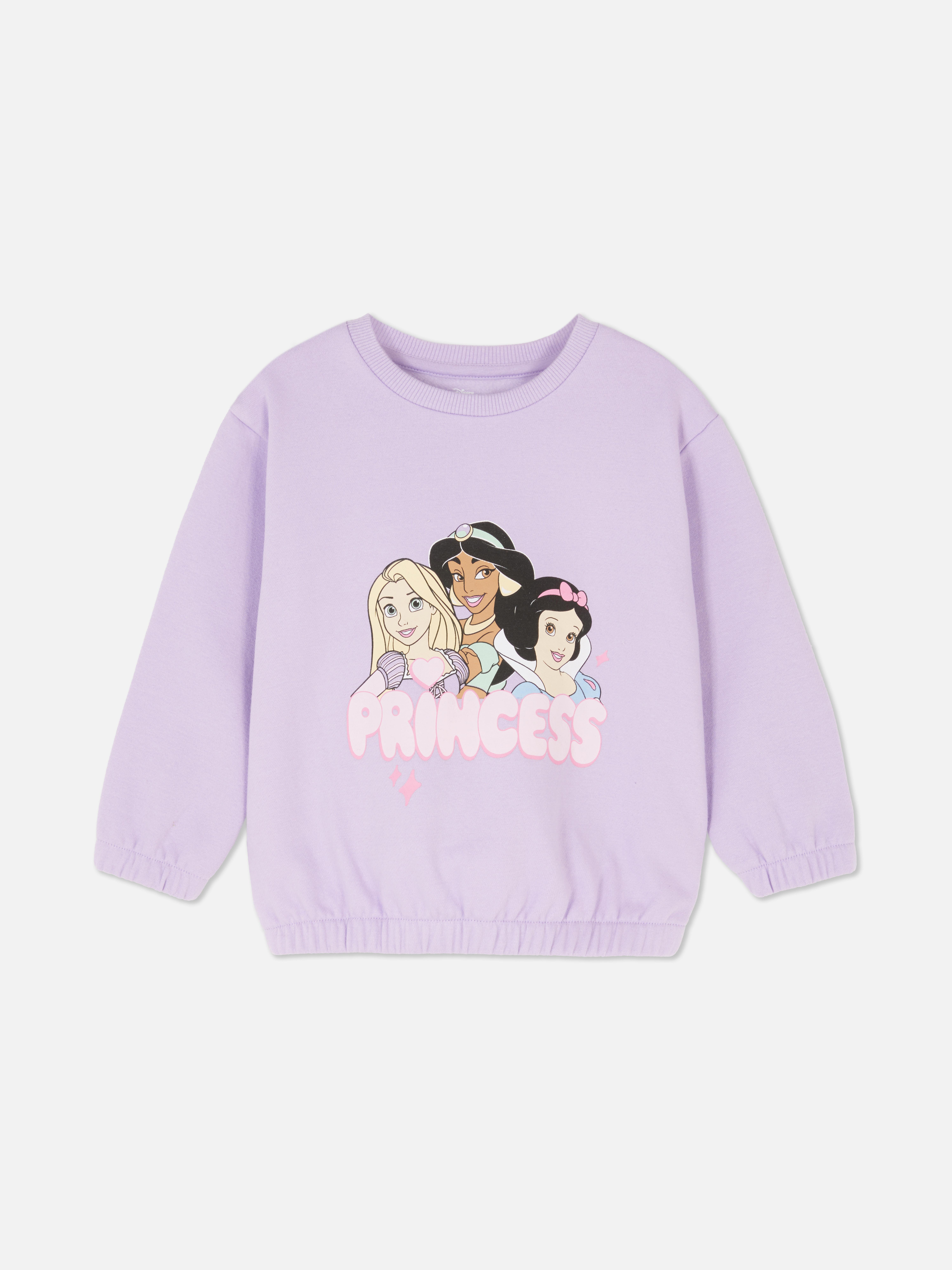 Felpa coordinata con stampa delle Principesse Disney. Una felpa Disney con scollo rotondo, polsini elasticizzati e una graziosa stampa.