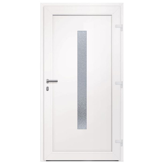 Puerta de entrada blanca vidaXL 108x208 cm PVC 3157083