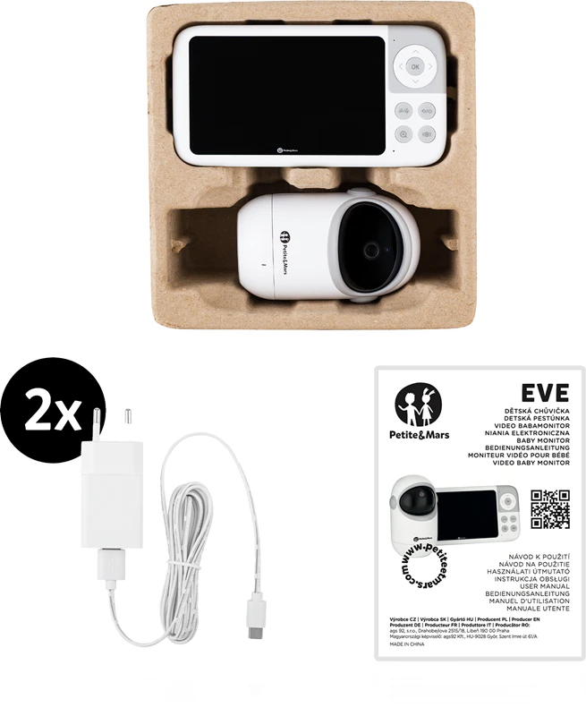 Babá Eletrônica Digital com Vídeo Petite&Mars EVE 5.0