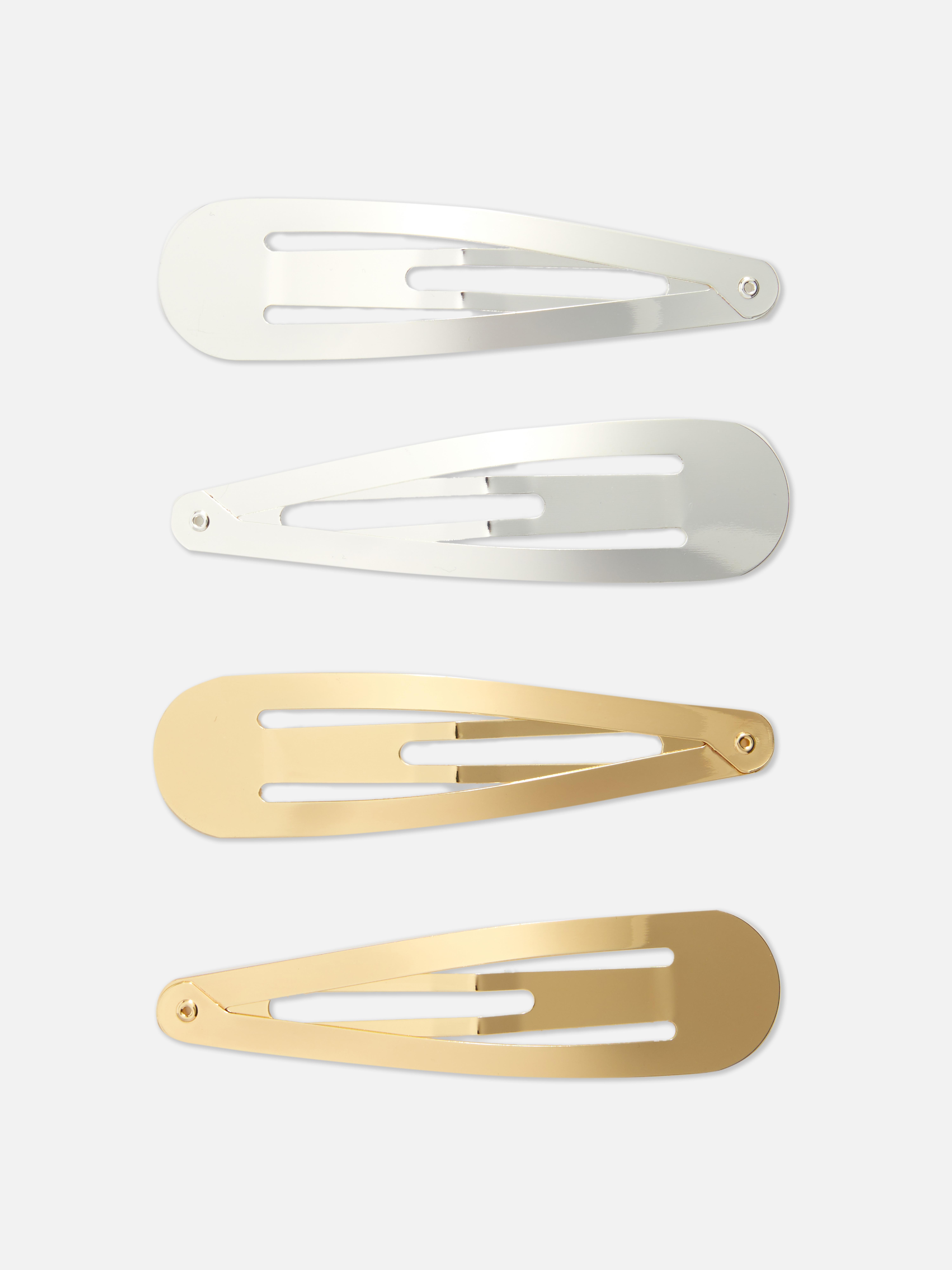 Metal hair clips, set of 4 Go for the perfect retro hairstyle with these hair clips