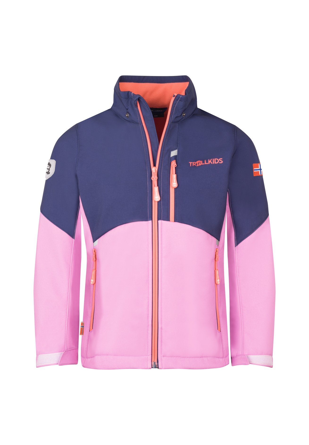 TROLLKIDS BALESTRAND - Softshell jas - diep violet licht violet koraalroze